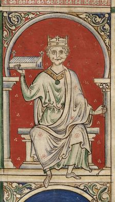 King William Rufus (From the Historia Anglorum, Chronica majora). Artist: Paris, Matthew (c. 1200-1259)