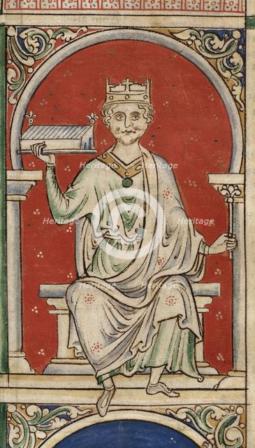 King William Rufus (From the Historia Anglorum, Chronica majora). Artist: Paris, Matthew (c. 1200-1259)