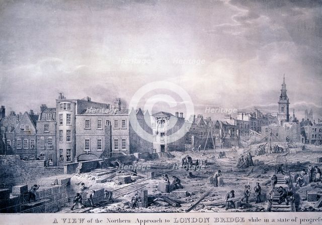 King William Street, London, 1830. Artist: George Scharf