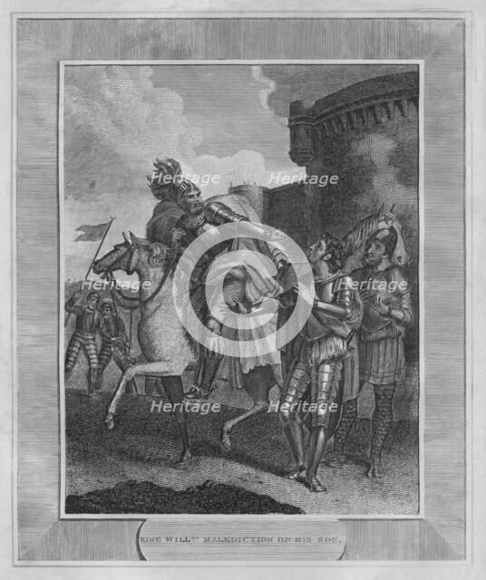 'King William's Malediction on his Son', 1838. Artist: Unknown.