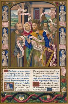 King with harp, (1849). Creator: H Moulin