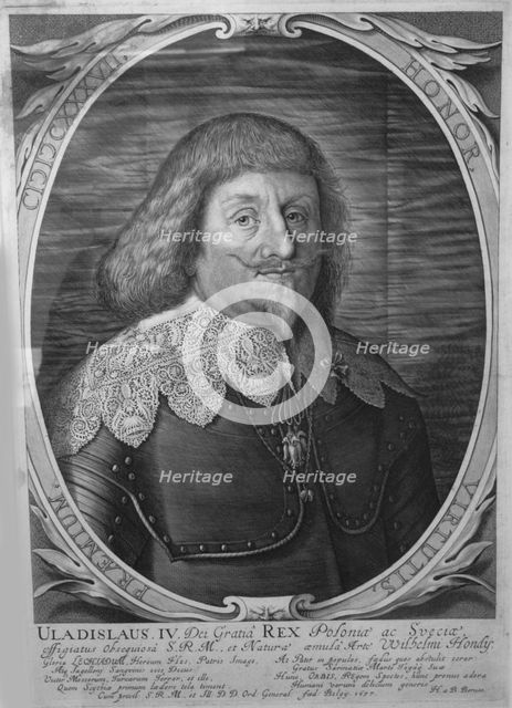 King Wladyslaw IV Vasa of Poland (1595-1648), Tsar of Russia, 1637. Artist: Hondius, Willem (1597-1652/58)
