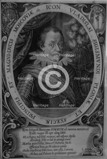 King Wladyslaw IV Vasa of Poland (1595-1648), Tsar of Russia, before 1632. Artist: Kilian, Lucas (1579-1637)