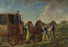 King Adolf Fredrik (1710-1771) at Loka Brunn in 1762, mid-18th-early 19th century. Creator: Per Hillestrom