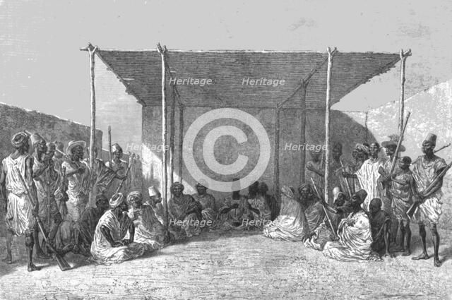 ''King Ahmadou at a "Palaver."; Journey from the Senegal to the Niger', 1875. Creator: Unknown.
