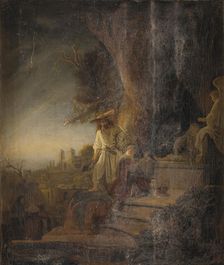 King Ahasuerus Presents Mordecai with his Ring, 1681-1684. Creator: Aert de Gelder