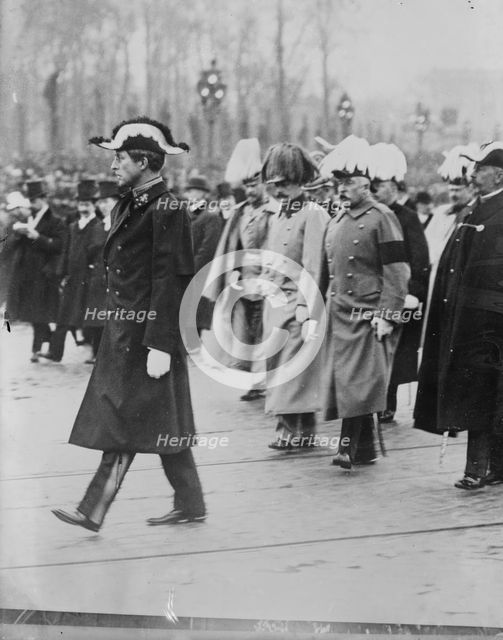 King Albert and Duke Connaught at King Leopold's funeral, 1910. Creator: Bain News Service.