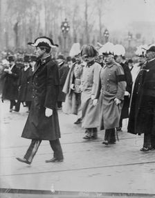 King Albert and Duke Connaught at King Leopold's funeral, 1910. Creator: Bain News Service