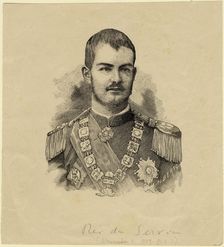 King Aleksandar of Serbia (1876-1903), c. 1889. Artist: Anonymous