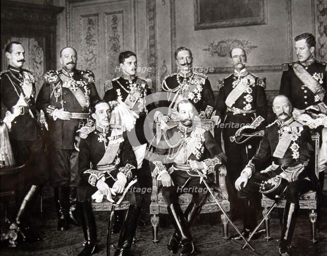 King Alfonso XIII of Spain (1886-1941) at the Palace of Bukinghan by reason of the death of Edwar…