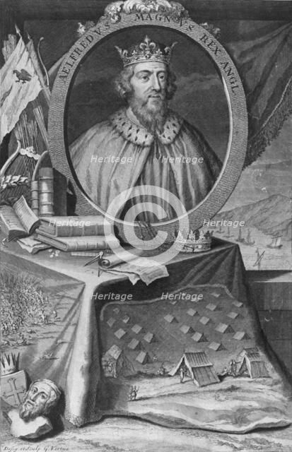 King Alfred, 1733. Creator: George Vertue.