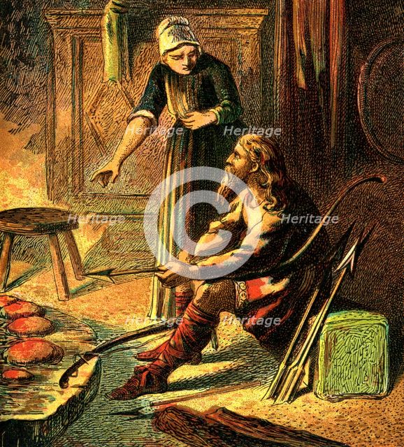 'King Alfred And The Cakes', (c1850). Artist: Unknown
