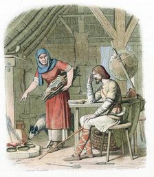 King Alfred burning the cakes, 878 (1864)