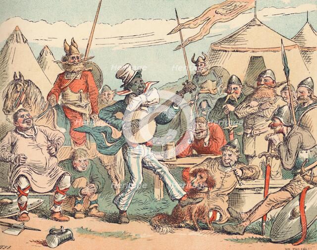 'King Alfred in the Danish Camp', c1884. Artist: Thomas Strong Seccombe.