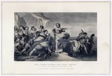 King Alfred Inciting the Anglo-Saxons to Repel the Invasion of the Danes, 896 (c1847). Artist: Herbert Bourne