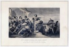 King Alfred Inciting the Anglo-Saxons to Repel the Invasion of the Danes, 896 (c1847). Artist: Herbert Bourne