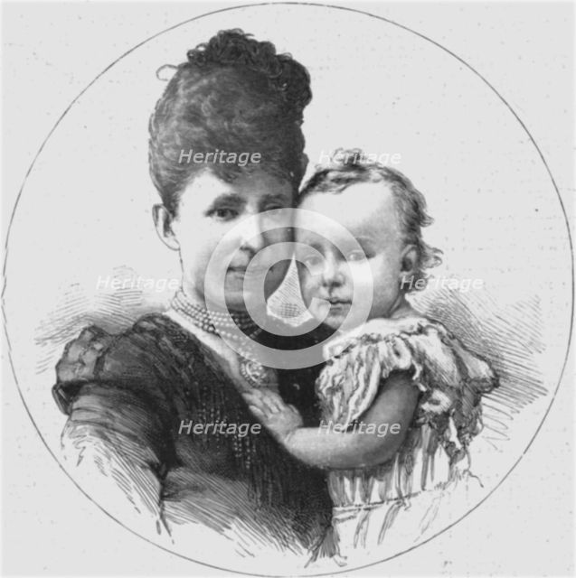 ''King Alphonso of Spain and his Mother Christina, the Queen Regent', 1890. Creator: Fernando Debas.