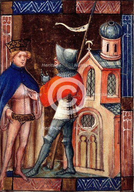 King and knight, c1405. Creator: Unknown.
