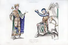 King and knight, late 12th century, (1843).Artist: Henry Shaw