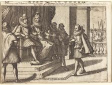 King and Queen in Consultation about the Turks [recto], 1612. Creator: Jacques Callot