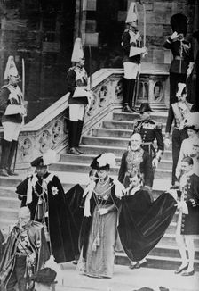 King and Queen leaving St. George's Chapel, 1911. Creator: Bain News Service