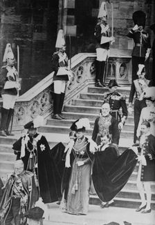 King and Queen leaving St. George's Chapel, 1911. Creator: Bain News Service