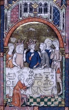 King Arthur's Feast, early 14th century (1300-1315?) Creator: Unknown
