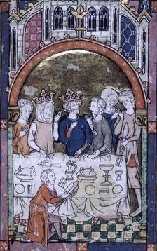 King Arthur's Feast, early 14th century (1300-1315?) Creator: Unknown