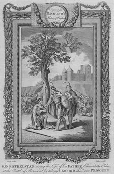 King Athelstan saving the Life of his Father, Edward the Elder at the Battle of Sherwood c1787