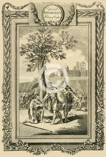 'King Athelstan saving the Life of his Father, Edward the Elder...', c1786. Creator: William Walker.