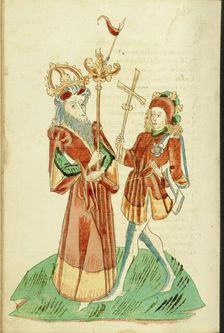 King Avenir and Josaphat; Barlaam und Josaphat, 1469. Creators: Hans Schilling, Diebolt Lauber