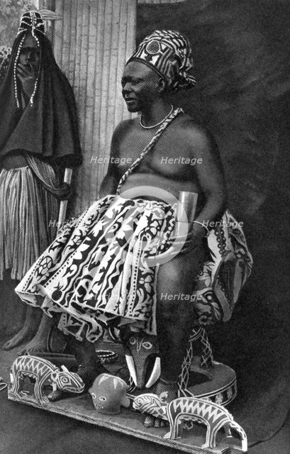 King Basu Fondong of Cameroon, Africa, 1922. Artist: Unknown