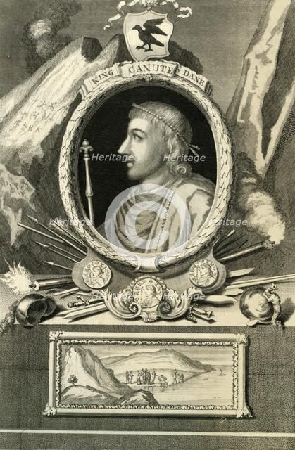 'King Canute the Dane', 1732.  Creator: George Vertue.