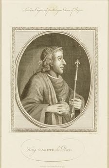 King Canute the Great, 1780s. Creator: Goldar, Jabez (1729-1795)