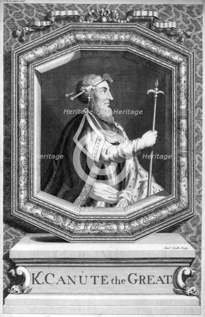 King Canute the Great.Artist: Smith