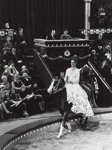 King Carl XVI Gustaf and Queen Silvia of Sweden attending the circus, 1977