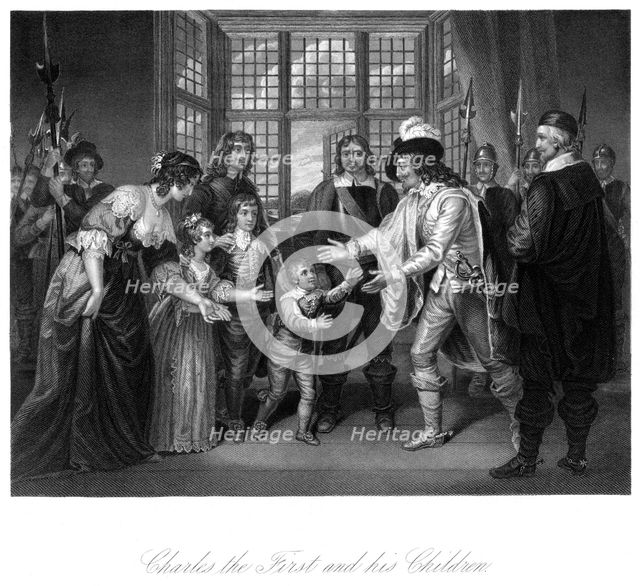 King Charles I (1600-1649) and his children. Artist: Unknown