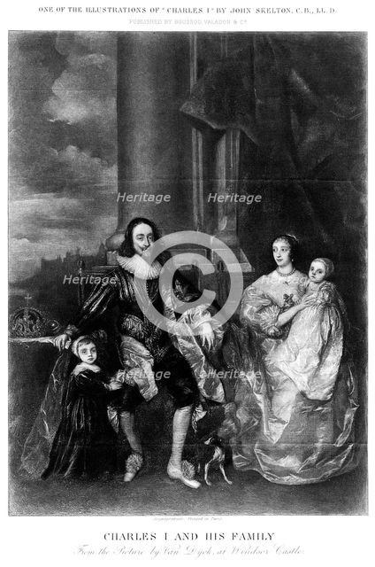 King Charles I (1600-1649) and his family.Artist: J Skelton