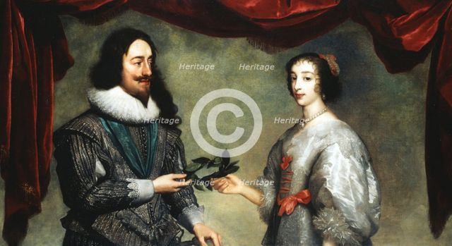 King Charles I (1600-1649) and Queen Henrietta Maria (1609-1669). Artist: Unknown
