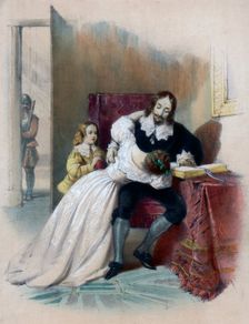 King Charles I (1600-1649) parting from his children, 1838