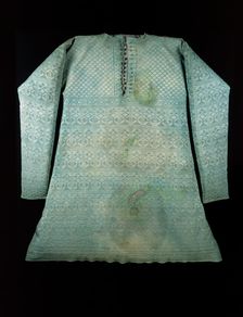 King Charles I's blue silk vest worn at his execution in 1649. Creator: Unknown