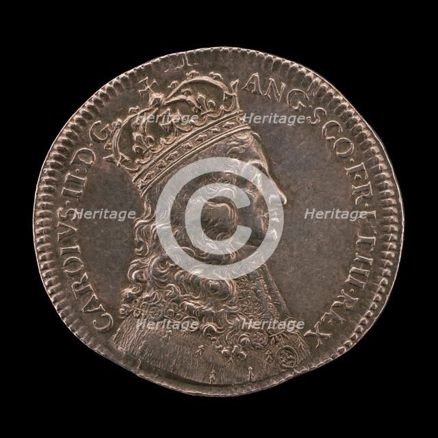 King Charles II in Coronation Robes [obverse], 1661. Creator: Thomas Simon.