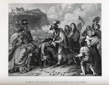 King Charles II landing at Dover, 1882. Artist: Anonymous