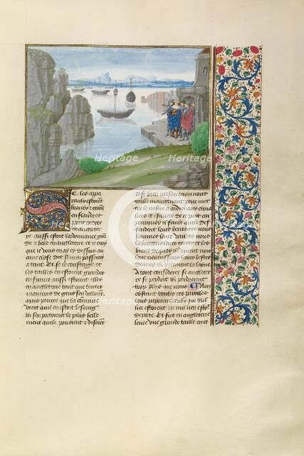 King Charles VI of France in Flanders, c1380s; Chroniques (Book Three), about 1480-1483. Creator: Master of the Getty Froissart.