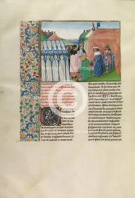 King Charles VI of France Receiving the Duke of Jülich, c1390s; about 1480-1483. Creator: Master of the Getty Froissart.