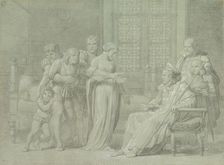 King Charles VIII of France with the Dying Gian Galeazzo Sforza at Pavia, 1775-1860. Creator: Filippo Pelagio, Palagi