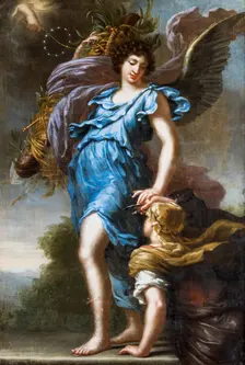 King Charles XI's guardian angel. Allegory, 1668. Creator: David Klocker Ehrenstrahl