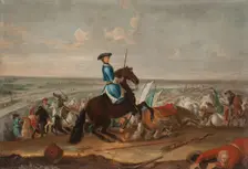 King Charles XII at the Battle of Narva on 19 November 1700. Artist: Krafft, David, von (1655-1724)