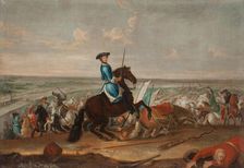 King Charles XII at the Battle of Narva on 19 November 1700. Artist: Krafft, David, von (1655-1724)