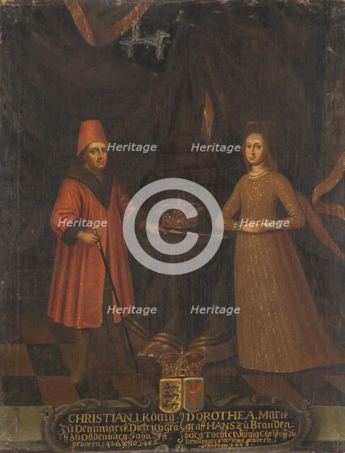 King Christian I of Denmark (1426-1481) and Queen Dorothea (1430-1496).